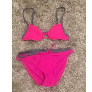 Victoria’s Secret Bikini Pink Gray S/M